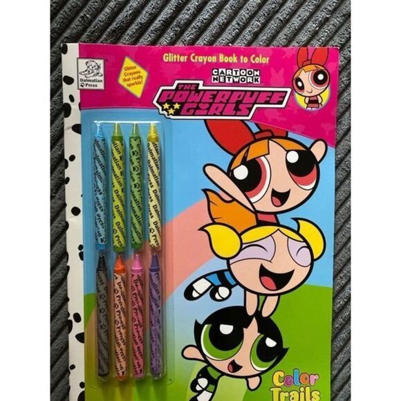 The Powerpuff Girls Coloring Book Y2k New Set With glitter crayons NEW NOS - Picture 8 of 12